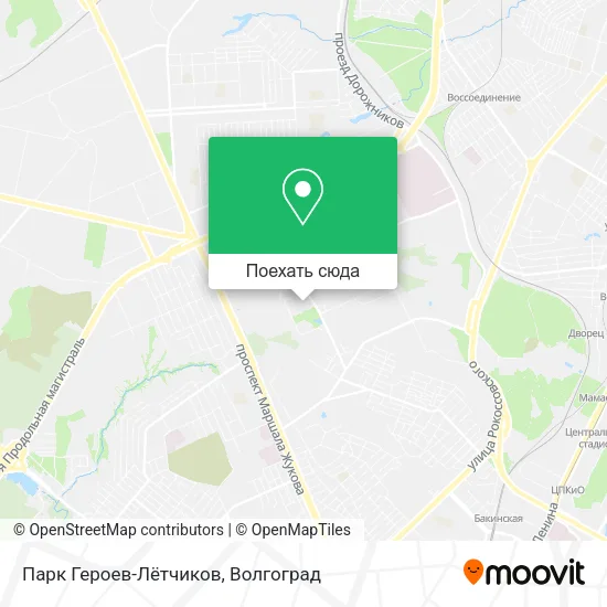 Карта Парк Героев-Лётчиков