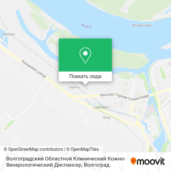 Карта Волгоградский Областной Клинический Кожно-Венерологический Диспансер