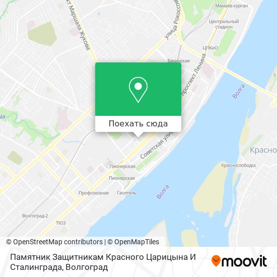 Карта Памятник Защитникам Красного Царицына И Сталинграда