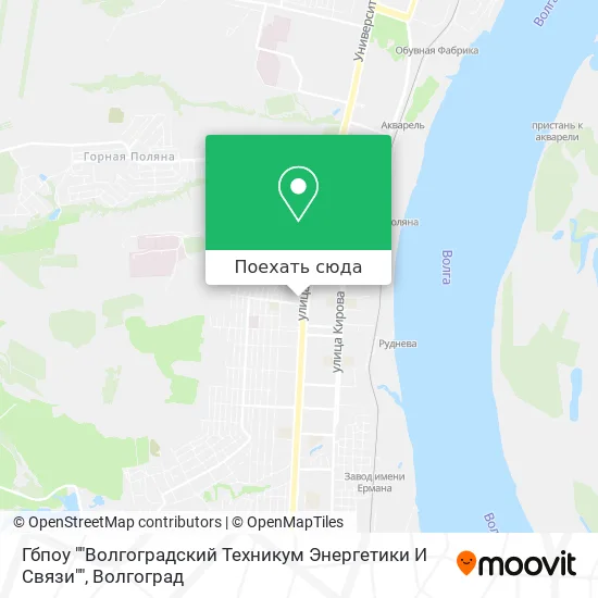 Карта Гбпоу ""Волгоградский Техникум Энергетики И Связи""