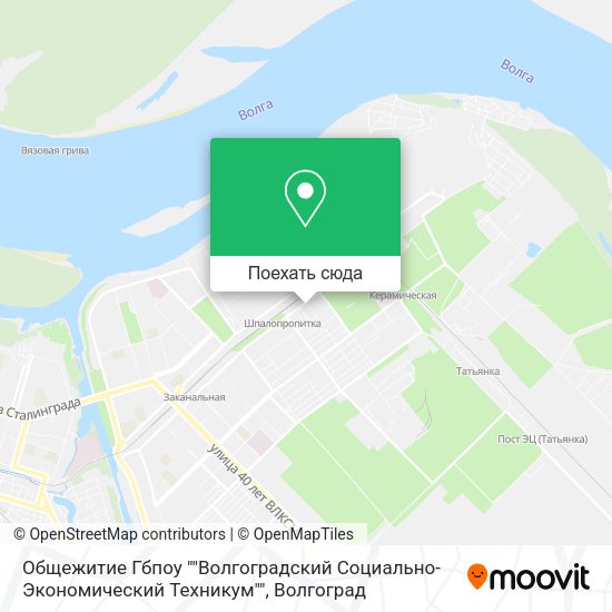 Карта Общежитие Гбпоу ""Волгоградский Социально-Экономический Техникум""