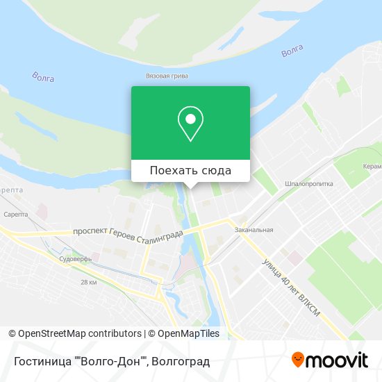 Карта Гостиница ""Волго-Дон""