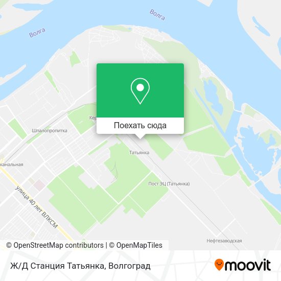 Карта Ж/Д Станция Татьянка