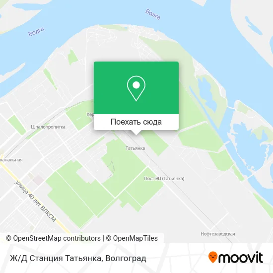 Карта Ж/Д Станция Татьянка