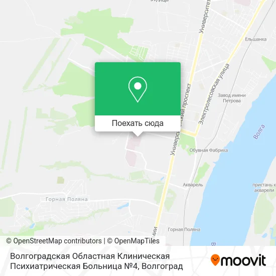 Карта Волгоградская Областная Клиническая Психиатрическая Больница №4