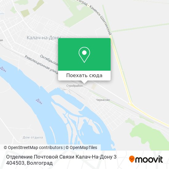 Карта Отделение Почтовой Связи Калач-На-Дону 3 404503