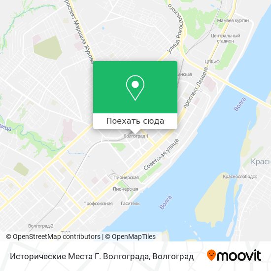 Карта Исторические Места Г. Волгограда