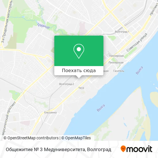 Карта Общежитие № 3 Медуниверситета