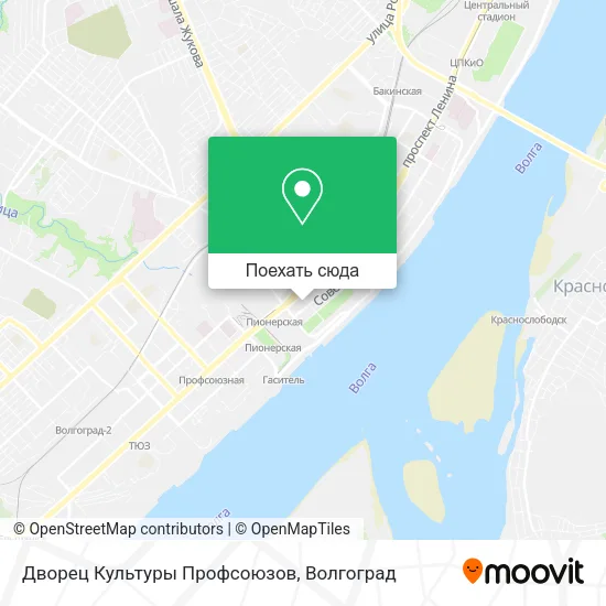 Карта Дворец Культуры Профсоюзов