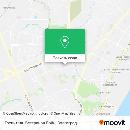 Карта Госпиталь Ветеранов Войн