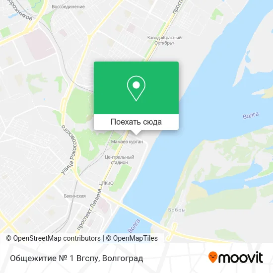 Карта Общежитие № 1 Вгспу