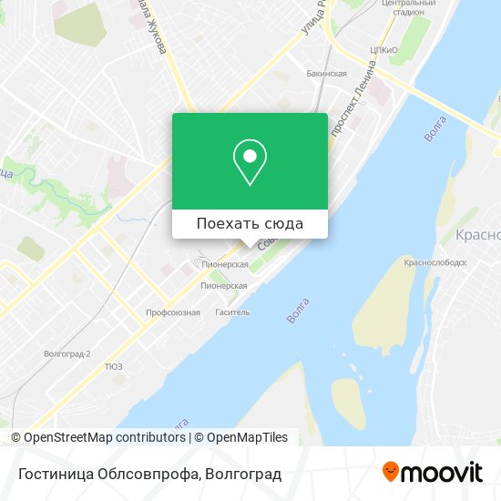Карта Гостиница Облсовпрофа
