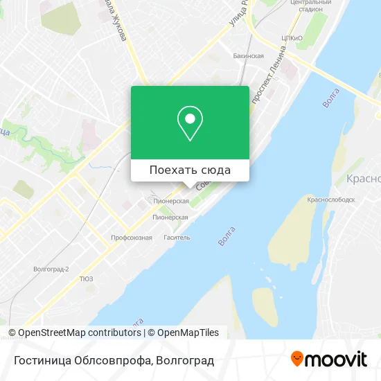 Карта Гостиница Облсовпрофа