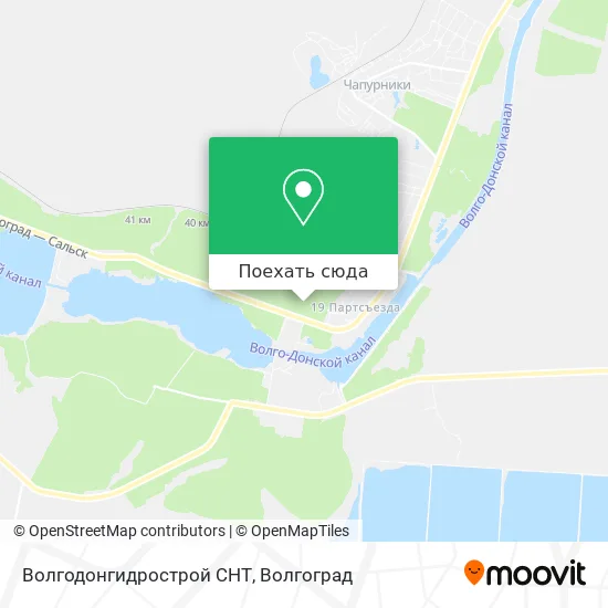 Карта Волгодонгидрострой СНТ