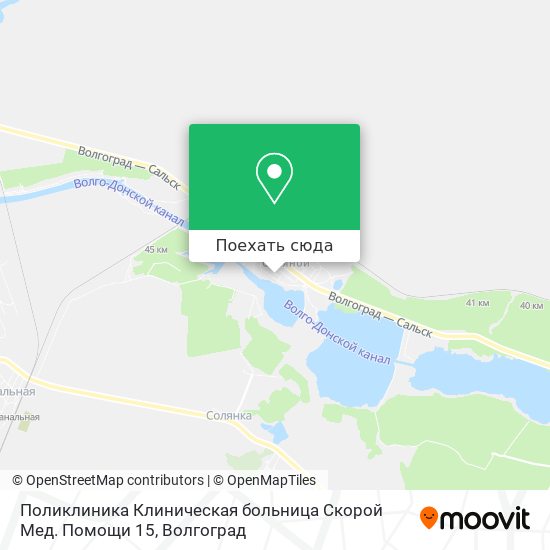 Карта Поликлиника Клиническая больница Скорой Мед. Помощи 15