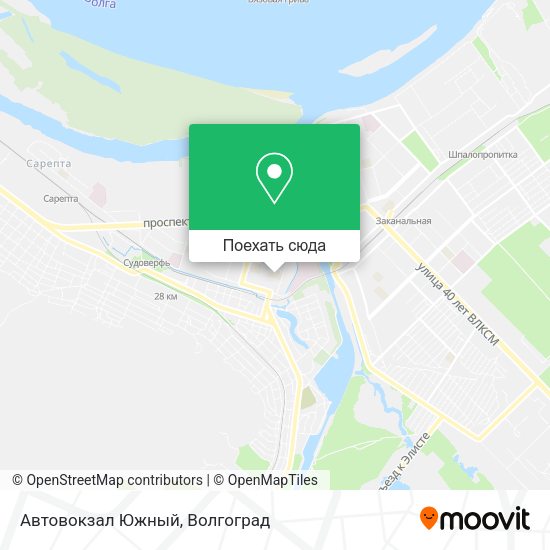 Карта Автовокзал Южный