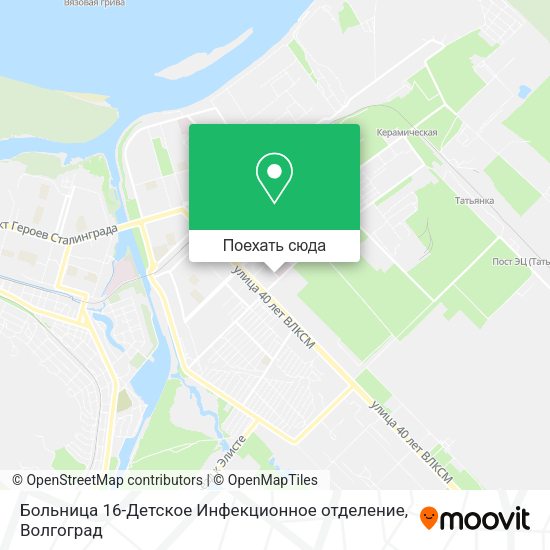 Карта Больница 16-Детское Инфекционное отделение