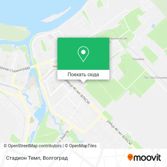 Карта Стадион Темп