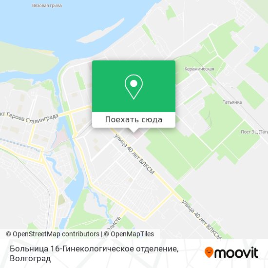 Карта Больница 16-Гинекологическое отделение