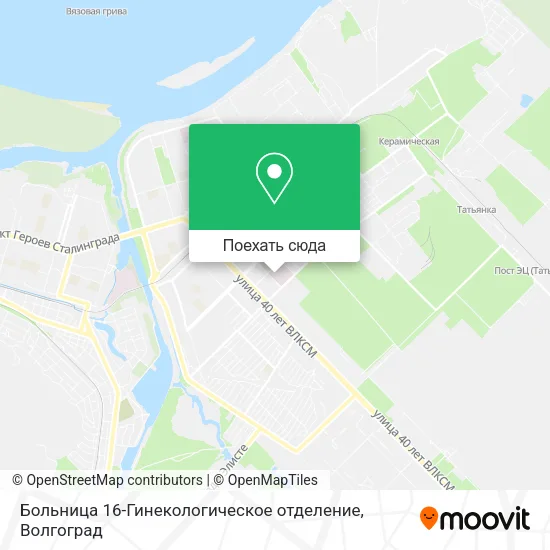 Карта Больница 16-Гинекологическое отделение