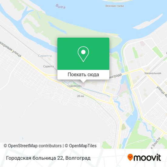 Карта Городская больница 22
