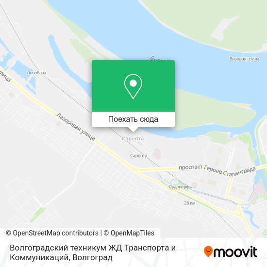 Карта Волгоградский техникум ЖД Транспорта и Коммуникаций