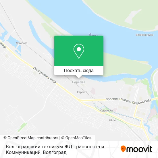 Карта Волгоградский техникум ЖД Транспорта и Коммуникаций