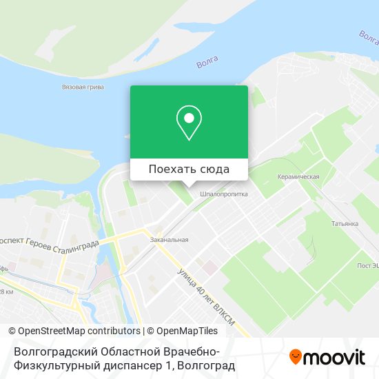 Карта Волгоградский Областной Врачебно-Физкультурный диспансер 1