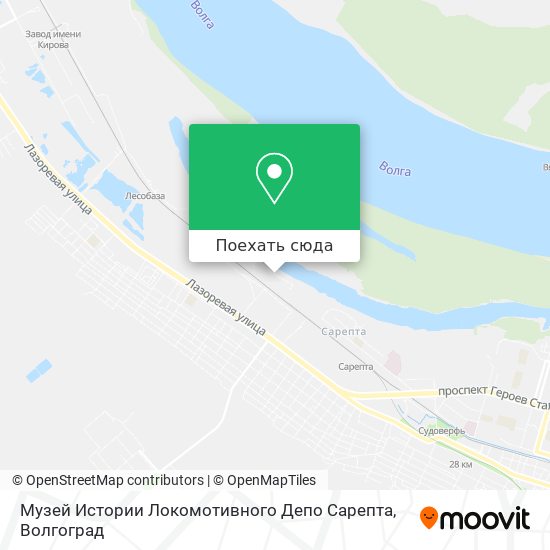 Карта Музей Истории Локомотивного Депо Сарепта