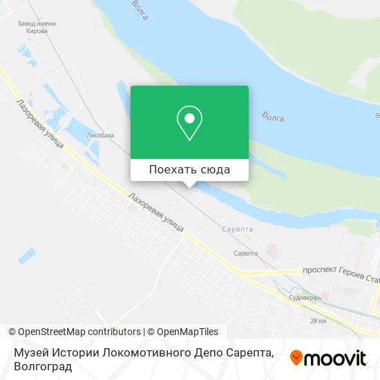 Карта Музей Истории Локомотивного Депо Сарепта