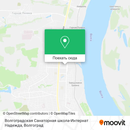 Карта Волгоградская Санаторная школа-Интернат Надежда