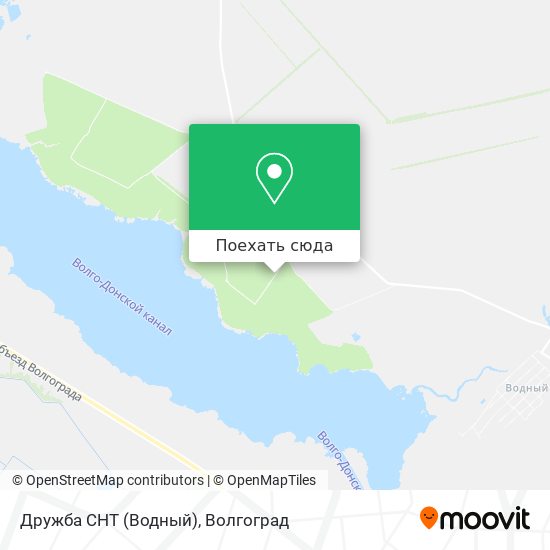 Карта Дружба СНТ (Водный)