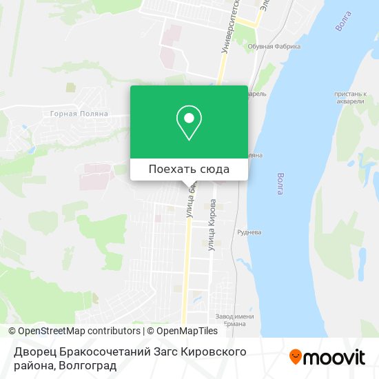 Карта Дворец Бракосочетаний Загс Кировского района