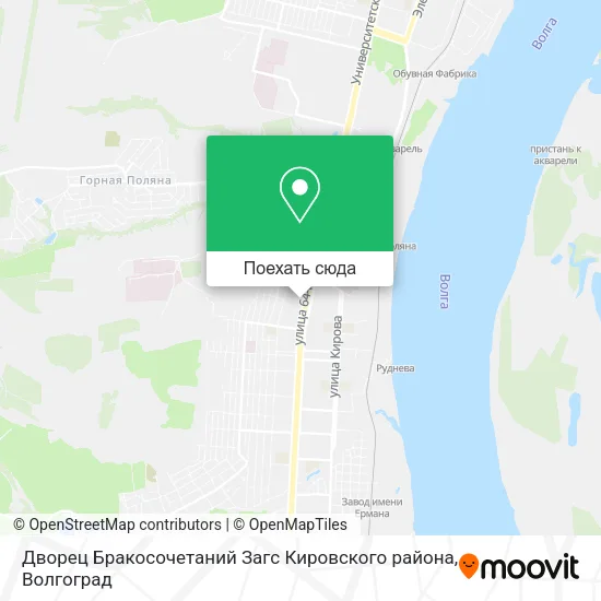 Карта Дворец Бракосочетаний Загс Кировского района