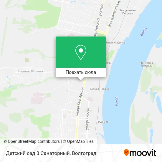 Карта Детский сад 3 Санаторный