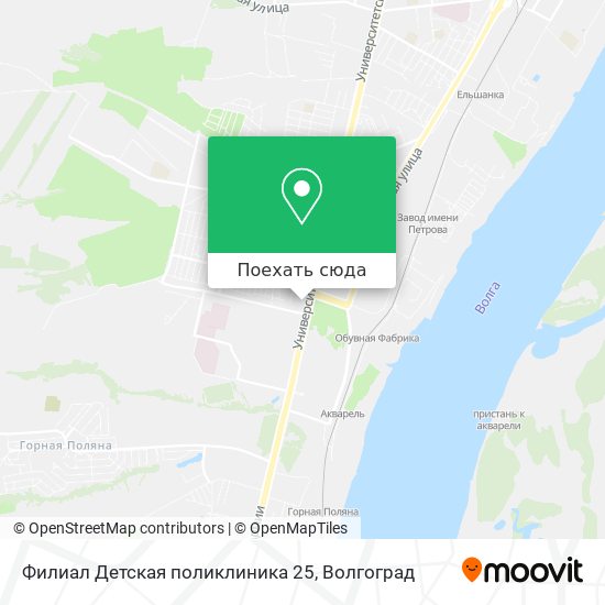 Карта Филиал Детская поликлиника 25