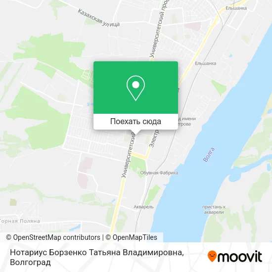 Карта Нотариус Борзенко Татьяна Владимировна