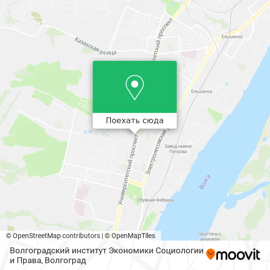 Карта Волгоградский институт Экономики Социологии и Права