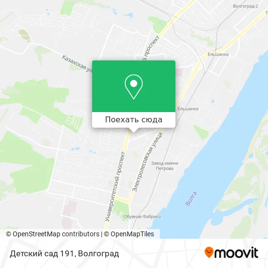 Карта Детский сад 191