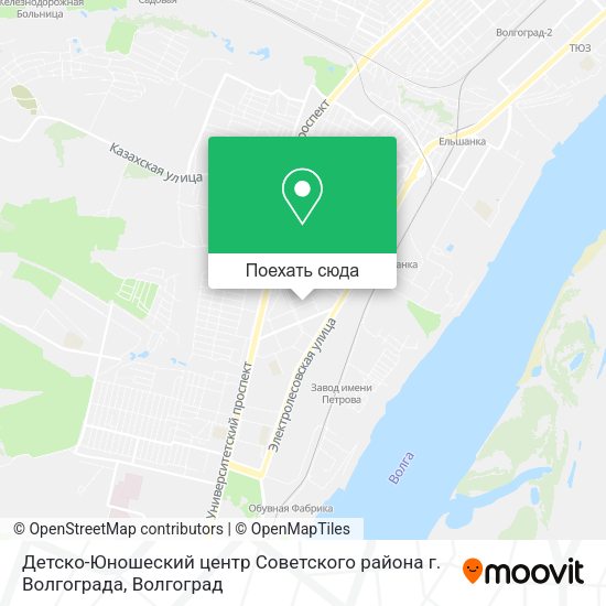 Карта Детско-Юношеский центр Советского района г. Волгограда