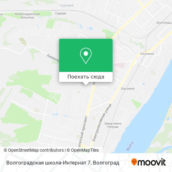 Карта Волгоградская школа-Интернат 7