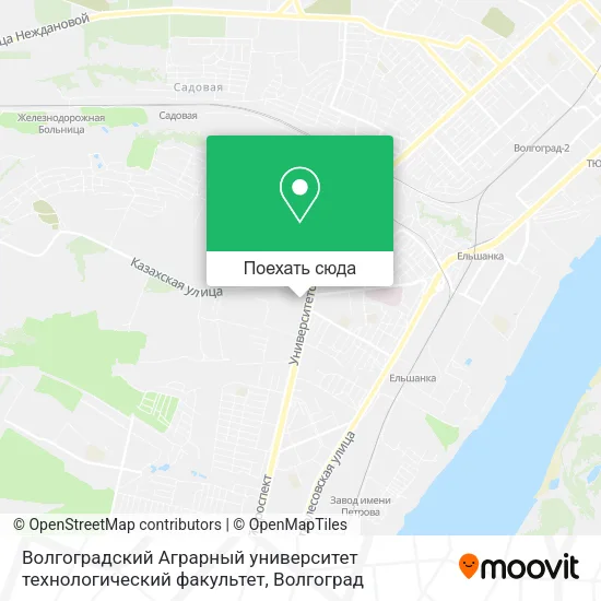 Карта Волгоградский Аграрный университет технологический факультет