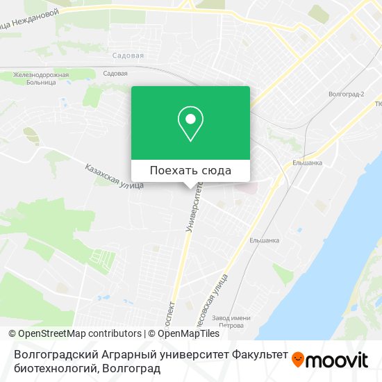 Карта Волгоградский Аграрный университет Факультет биотехнологий