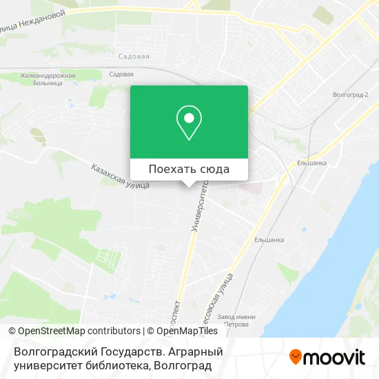 Карта Волгоградский Государств. Аграрный университет библиотека