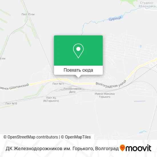 Карта ДК Железнодорожников им. Горького
