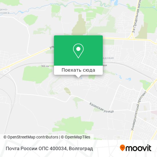 Карта Почта России ОПС 400034
