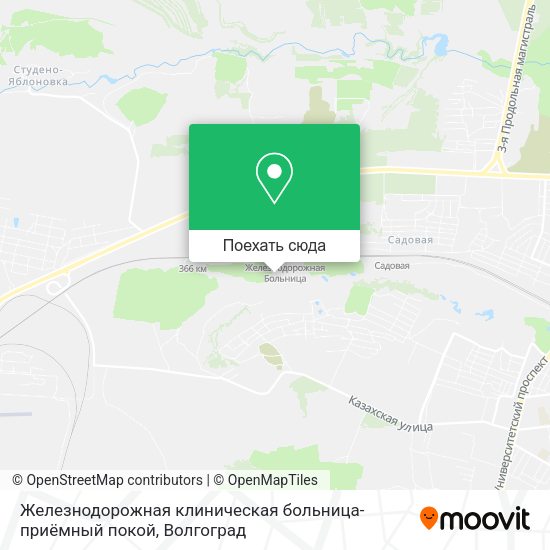 Карта Железнодорожная клиническая больница-приёмный покой