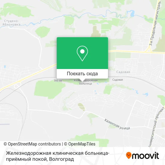 Карта Железнодорожная клиническая больница-приёмный покой