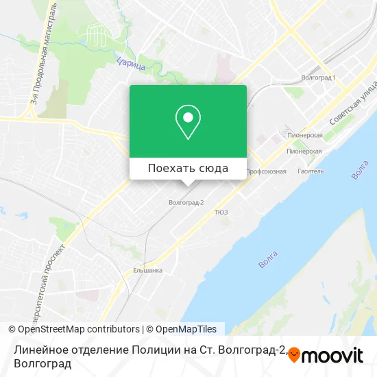 Карта Линейное отделение Полиции на Ст. Волгоград-2