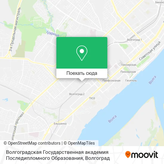 Карта Волгоградская Государственная академия Последипломного Образования